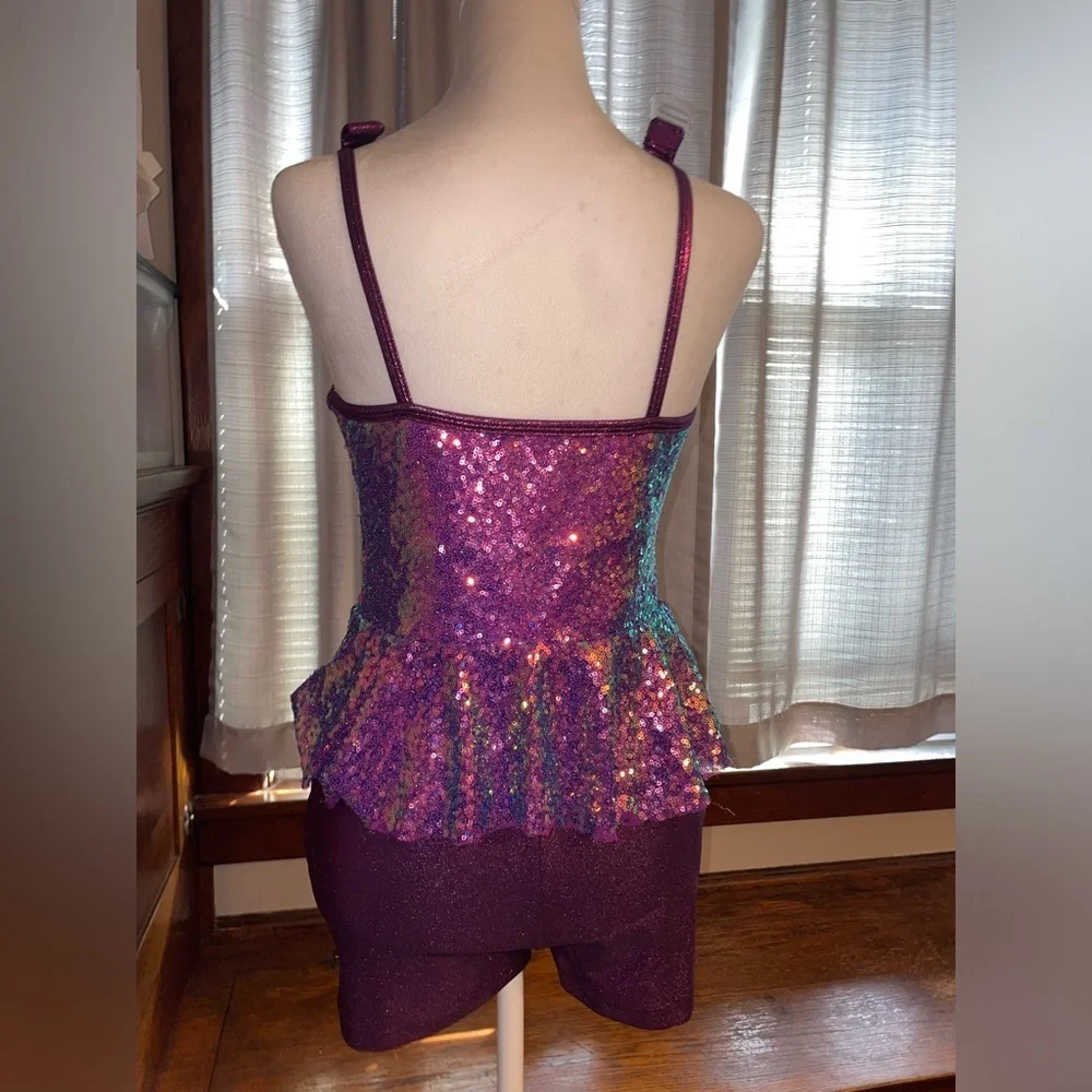 Revolution Dance Purple Metallic Girls Dance Uniform *make offers*
